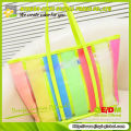 2013 multicolor stripe printed pvc beach bag designer beach bags